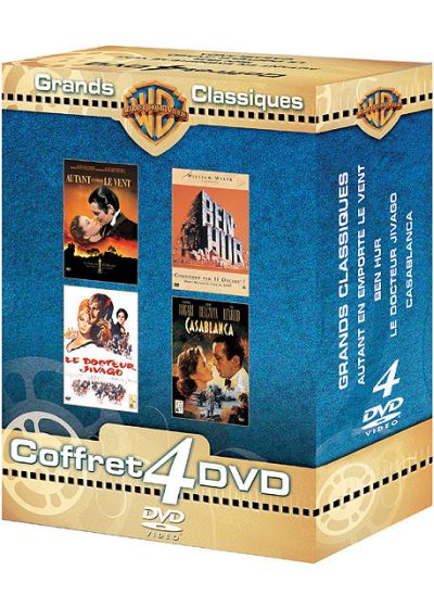 Grands classiques - Coffret - Autant en emporte le vent + Casablanca + Ben-Hur + Docteur Jivago - DVD