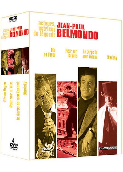 Jean-Paul Belmondo - Coffret : Flic ou voyou + Peur sur la ville + Le corps de mon ennemi + Stavisky (Pack) - DVD