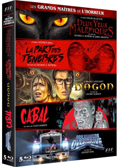 Les Grands maîtres de l'horreur - Coffret : Deux yeux maléfiques + La Part des ténèbres + Dagon + Cabal + Maximum Overdrive (Pack) - Blu-ray