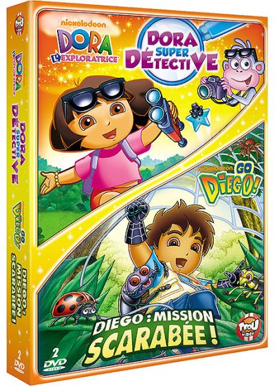 Dora l'exploratrice - Dora super détective + Go Diego! - Diego : mission scarabée ! (Pack) - DVD