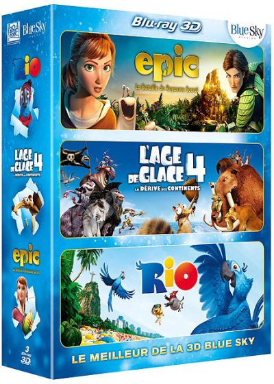 Meilleur de la 3D Blue Sky : Epic + L'Age de glace 4 + Rio (Pack) - Blu-ray 3D