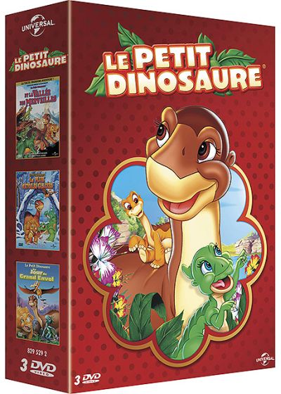 Coffret le Petit Dinosaure - Le petit dinosaure et la vallée des merveilles + La pluie d'étoiles glacées + Le jour du grand envol - DVD