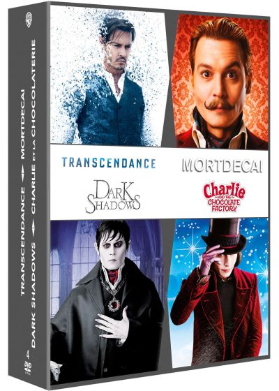 Johnny Depp : Transcendance + Charlie Mortdecai + Dark Shadows + Charlie et la chocolaterie (Pack) - DVD