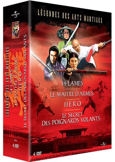 Coffret Asiatique : La 14ème lame + Le maître d'arme + Le secret des poignards volants + Hero - DVD