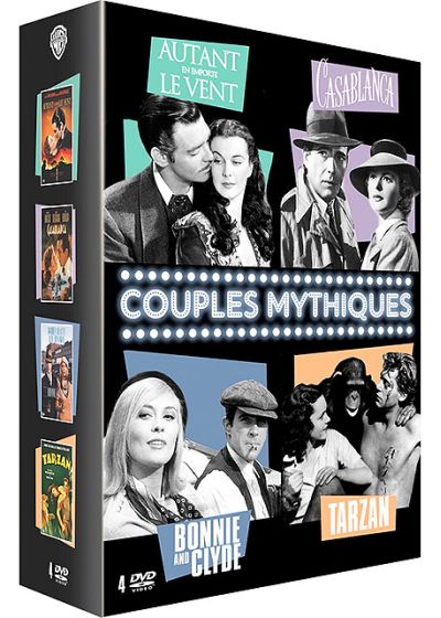 Couples mythiques - Autant en emporte le vent + Casablanca + Bonnie and Clyde + Tarzan (Pack) - DVD