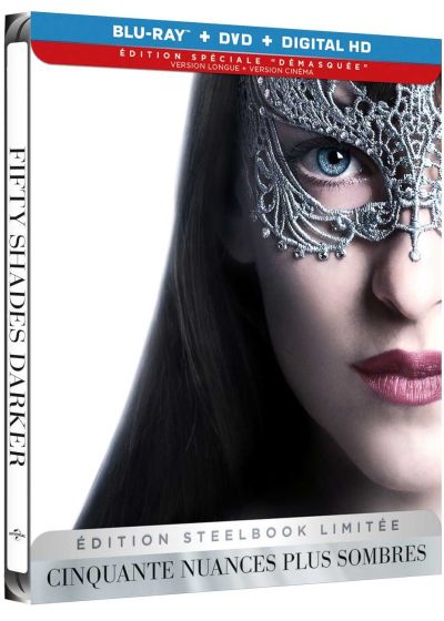 Cinquante nuances plus sombres (Édition spéciale - Boîtier SteelBook exclusif Amazon - Version non censurée + version cinéma - Blu-ray + DVD + Digital HD) - Blu-ray