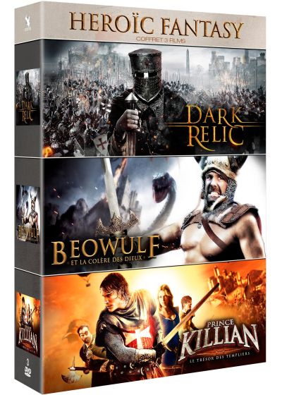 Heroic Fantasy : Dark Relic + Beowulf et la colère des Dieux + Prince Killian et le Trésor des Templiers (Pack) - DVD