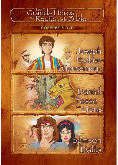 Les Grands Héros et Récits de la Bible - Coffret - Joseph, esclave gouverneur + Daniel et la fosse aux lions + Samson et Dalila - DVD