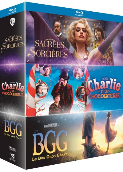 Sacrées sorcières + Charlie et la chocolaterie + Le Bon Gros Géant (Pack) - Blu-ray
