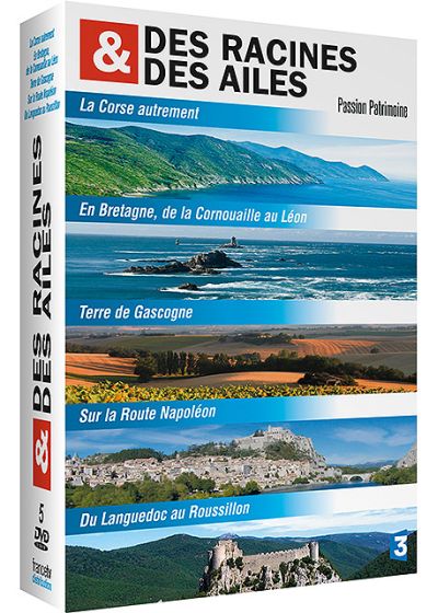 Des racines et des ailes - Passion Patrimoine - La Corse autrement + En Bretagne, de la Cornouaille au Léon + Terres de Gascogne + Route Napoléon + Du Languedoc au Roussillon - DVD