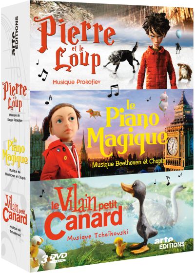 Pierre et le loup + Le piano magique + Le vilain petit canard (Pack) - DVD