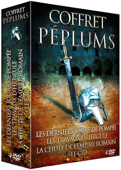 Péplums - Coffret 4 films : Les derniers jours de Pompéi + Les travaux d'Hercule + La chute de l'Empire romain + Le Cid (Pack) - DVD