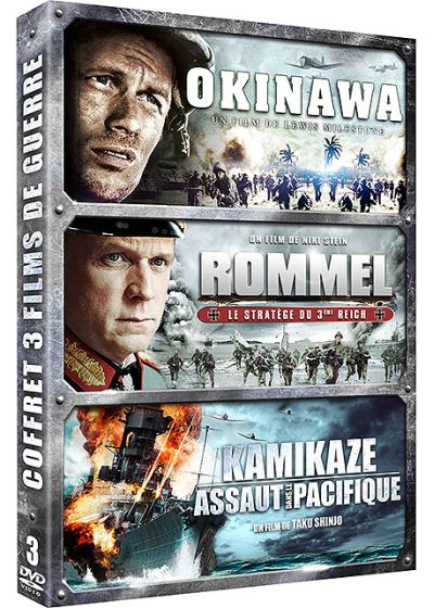 Coffret 3 films de guerre - Okinawa + Rommel, le stratège du 3ème Reich + Kamikaze - assaut dans le Pacifique (Pack) - DVD