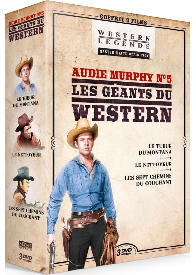 Audie Murphy n° 5 - Les Géants du Western : Le tueur du Montana + Le nettoyeur + Les sept chemins du couchant (Pack) - DVD