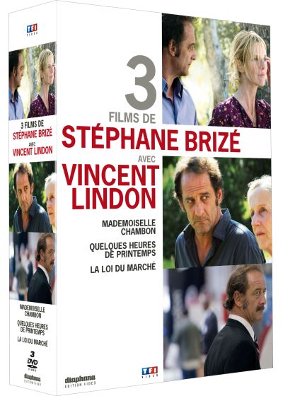 3 films de Stéphane Brizé avec Vincent Lindon : Mademoiselle Chambon + Quelques heures de printemps + La loi du marché (Pack) - DVD