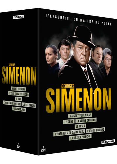 Coffret Georges Simenon : Le chat + L'étoile du nord + L'horloger de Saint-Paul + Maigret voit rouge + L'ours en peluche + Le train + La veuve Couderc (Pack) - DVD