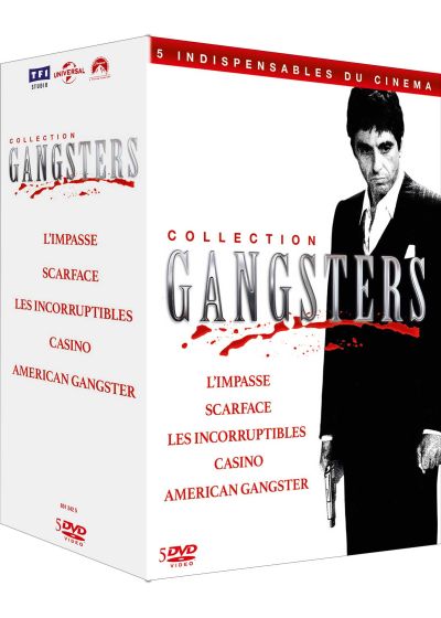 Collection Gangsters : Les Incorruptibles + Scarface + American Gangsters + L'Impasse + Casino (Pack) - DVD