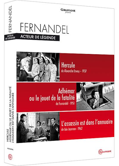 Fernandel - Acteur de légende : Hercule + Adhémar ou le jouet de la fatalité + L'assassin est dans l'annuaire (Pack) - DVD