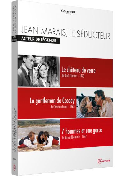 Jean Marais, le séducteur - Acteur de légende : Le château de verre + Le gentleman de Cocody + 7 hommes et une garce - DVD