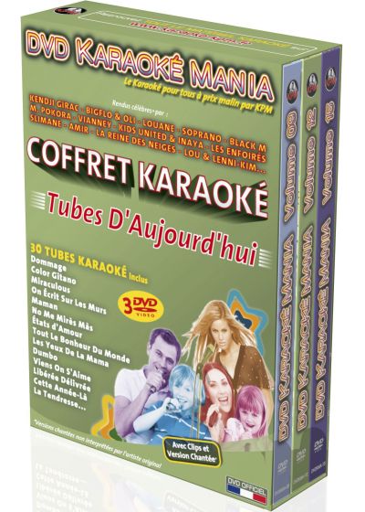 DVD Karaoké Mania - Coffret 3 DVD : Tubes d'aujourd'hui (2017 à 2019) - DVD