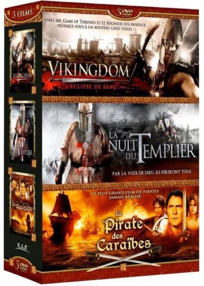Vikingdom - L'eclipse de sang + La Nuit du Templier + Le Pirate des Caraïbes (Pack) - DVD