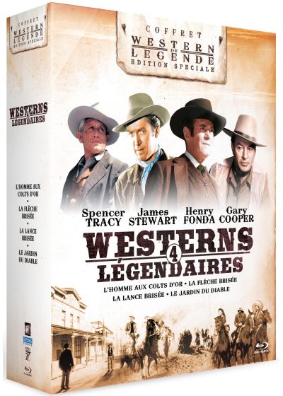 4 Westerns légendaires : L'homme aux Colts d'or + La flèche brisée + La lance brisée + Le jardin du diable (Pack) - Blu-ray