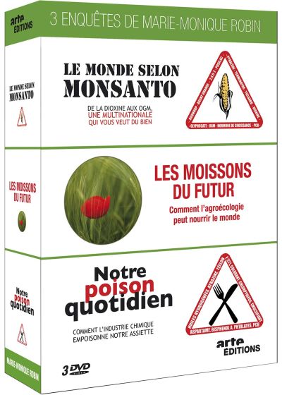 Trois enquêtes de Marie-Monique Robin - Notre poison quotidien + Le monde selon Monsanto + Les moissons du futur (Pack) - DVD