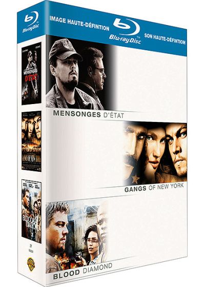 Coffret Leonardo Di Caprio - Mensonges d'état + Gangs of New York + Blood Diamond (Pack) - Blu-ray
