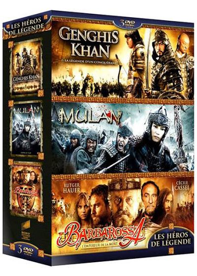Les Héros de légende : Genghis Khan + Mulan + Barbarossa (Pack) - DVD