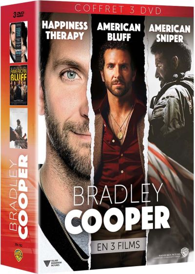 Bradley Cooper en 3 films : Happiness Therapy + American Bluff + American Sniper (Édition Limitée) - DVD