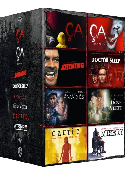 Coffret Stephen King : Ça + Ça - Chapitre 2 + Shining + Misery + Doctor Sleep + La Ligne verte + Carrie + Les Évadés (Pack) - DVD