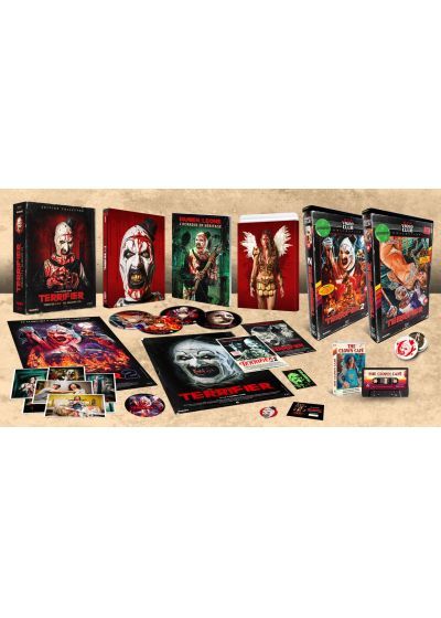 Terrifier : Terrifier 1 & 2 + All Hallow's Eve (Pack Ultimate - Édition collector limitée - 4K Ultra HD + Blu-ray - Boîtier SteelBook + Boîtiers VHS + Goodies) - 4K UHD