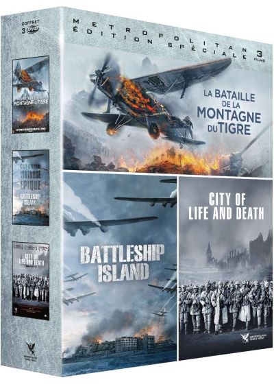 Guerre du Pacifique : Battleship Island + La Bataille de la Montagne du Tigre + City of Life and Death (Pack) - DVD