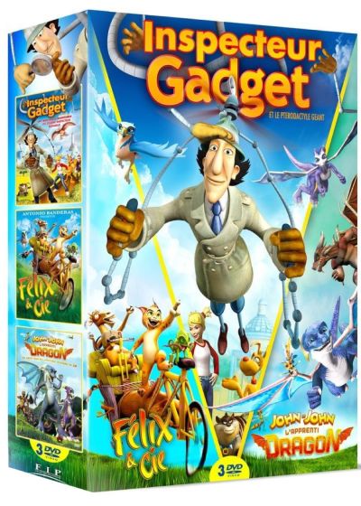 Félix et Cie + Gadget 3D - Inspecteur Gadget et le ptérodactyle géant + John John, l'apprenti dragon (Pack) - DVD