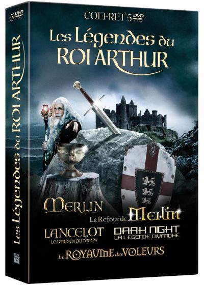 Les Légendes du Roi Arthur : Merlin + Le retour de Merlin + Lancelot : Le gardien du temps + Darknight, la légende d'Ivanhoé + Le Royaume des voleurs (Pack) - DVD