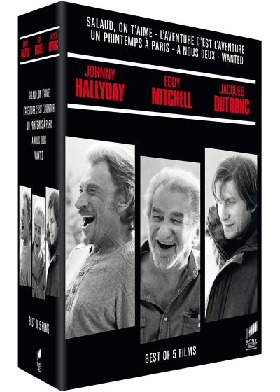 Hallyday - Mitchell - Dutronc - Coffret : Salaud, on t'aime + + L'aventure c'est l'aventure + Un printemps à Paris + À nous deux + Wanted (Pack) - DVD