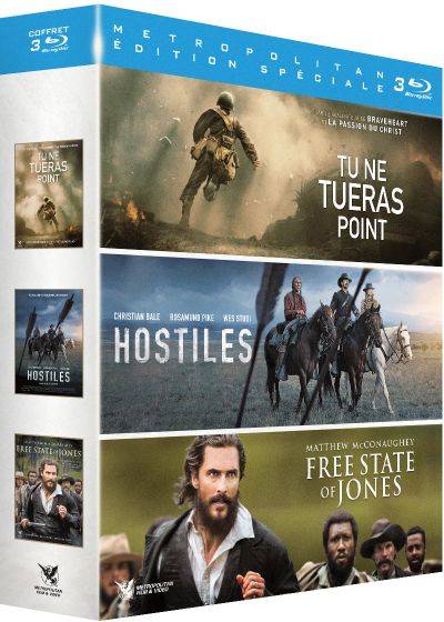 Aventure : Tu ne tueras point + Hostiles + Free State of Jones (Pack) - Blu-ray