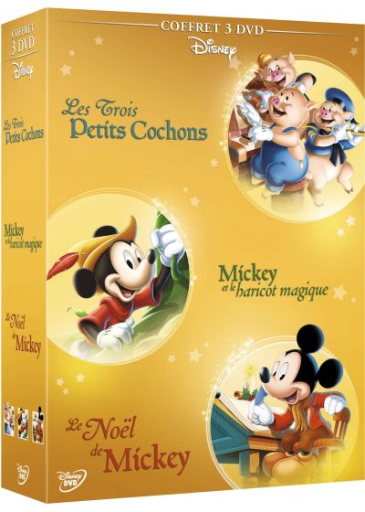 Disney Animation : les intemporels - Coffret - Les 3 petits cochons + Mickey et le haricot magique + Le Noël de Mickey (Pack) - DVD