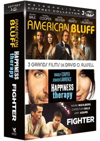 3 grands films de David O. Russell : American Bluff + Happiness Therapy + Fighter (Pack) - DVD