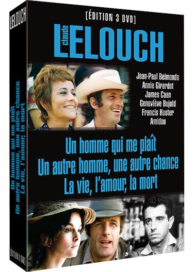 Claude Lelouch - Coffret - Un homme qui me plaît + Un autre homme, une autre chance + La vie, l'amour, la mort (Pack) - DVD