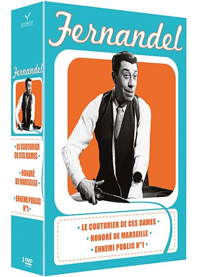 Fernandel - Coffret 3 films : L'ennemi public n° 1 + Le couturier de ces dames + Honoré de Marseille (Pack) - DVD