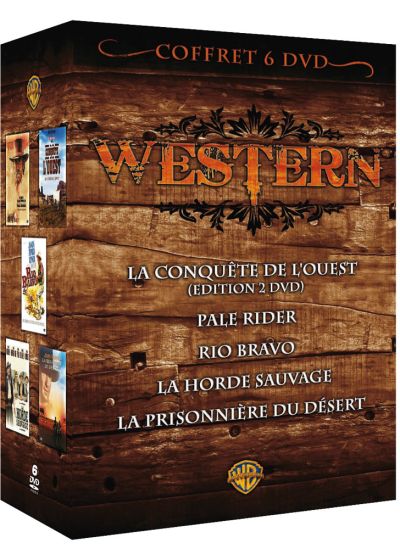 Coffret Western - La conquête de l'Ouest + Pale Rider + Rio Bravo + La horde sauvage + La prisonnière du désert (Pack) - DVD