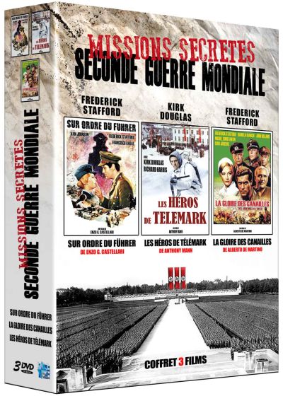 Missions secrètes Seconde Guerre Mondiale : Sur ordre du Führer + Les héros de Telemark + La gloire des canailles (Pack) - DVD
