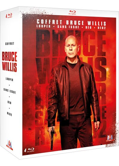 Coffret Bruce Willis : Looper + Sans issue + RED + RED 2 (Pack) - Blu-ray
