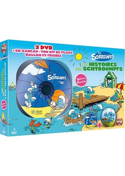 Les Schtroumpfs - Les histoires des Schtroumpfs - Coffret 3 DVD + Kit de plage (ballon et frisbee) (Édition Limitée) - DVD