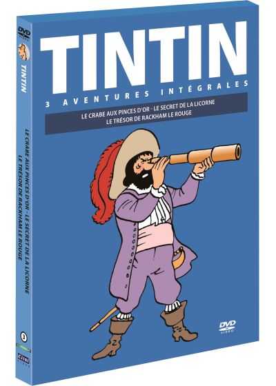 Tintin - 3 aventures - Vol. 3 : Le Secret de la Licorne + Le Trésor de Rackham le Rouge + Le Crabe aux pinces d'or - DVD