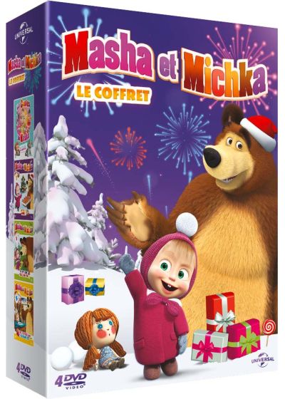 Masha et Michka - Coffret : La fille des neiges + Première rencontre + Joyeux Noël + La rentrée des classes (Pack) - DVD