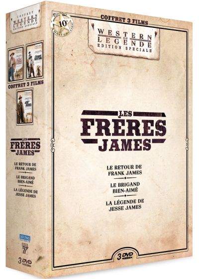 Les Frères James : Le Retour de Frank James + Le Brigand bien-aimé + La Légende de Jesse James (Pack) - DVD