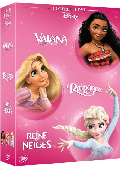 Vaiana, la légende du bout du monde + Raiponce + La Reine des neiges (Pack) - DVD