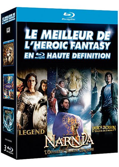 Le Meilleur de l'Heroic Fantasy en haute définition : Legend + Le Monde de Narnia - Chapitre 3 : L'odyssée du Passeur d'Aurore + Percy Jackson - Le Voleur de Foudre (Pack) - Blu-ray